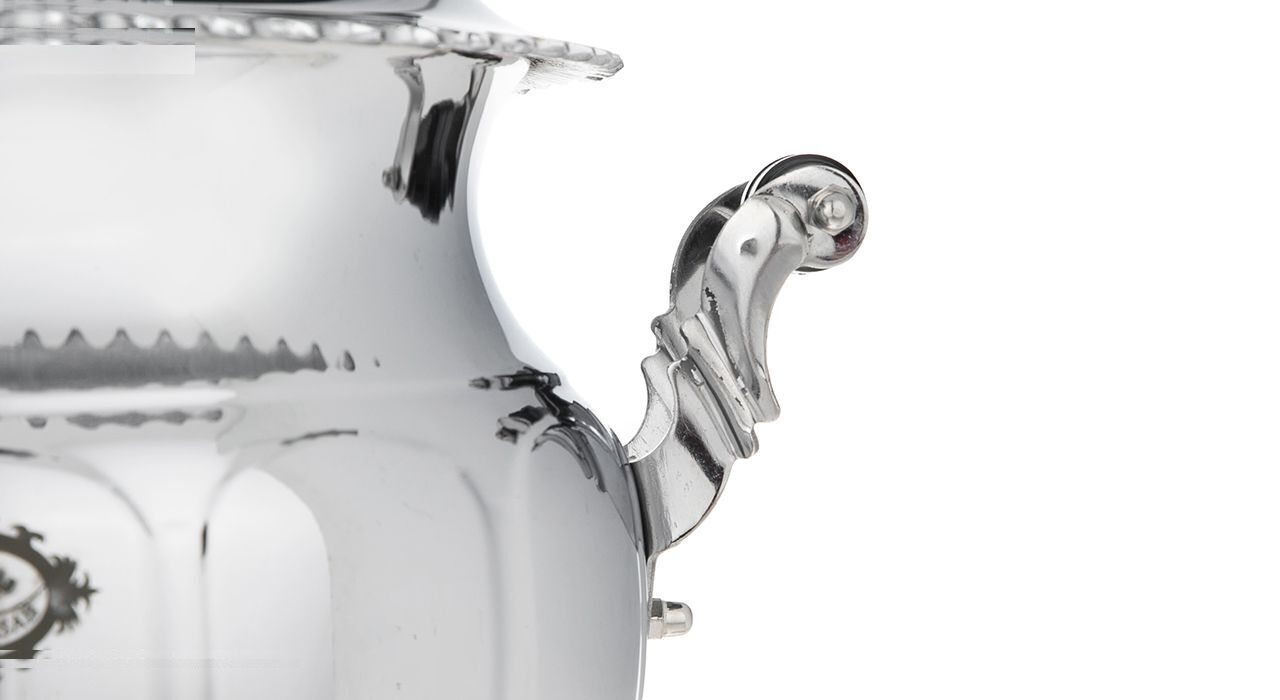 سماور گازسوز عالی نسب مدل Naghshineh Simin ظرفیت 6 لیتر