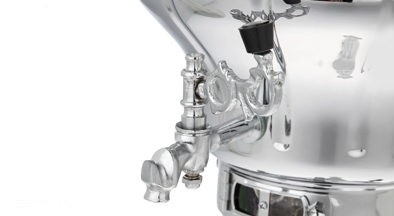 سماور گازسوز عالی نسب مدل Naghshineh Simin ظرفیت 6 لیتر