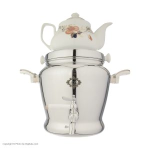 سماور رواجاقی عالی نسب مدل Arghavan ظرفیت 5 لیتر به همراه قوری هدیه  