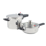 دیگ زودپز دوقلو 3 و 6 لیتری با در پیرکس