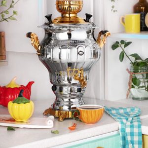 سماور گازسوز عالی نسب مدل نگار نفیس طلائی