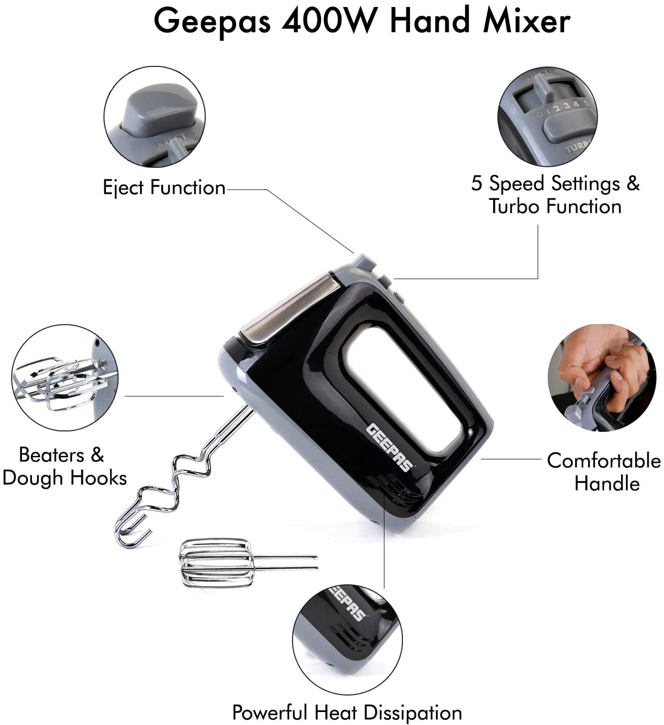 همزن دستی جیپاس مدل GHM43020UK