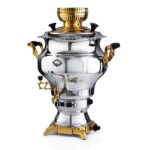 سماور گازی عالی نسب مدل نقشینه نفیس طلایی