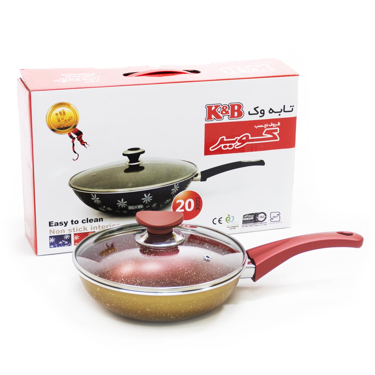 تابه کویر مدل وک سایز 20