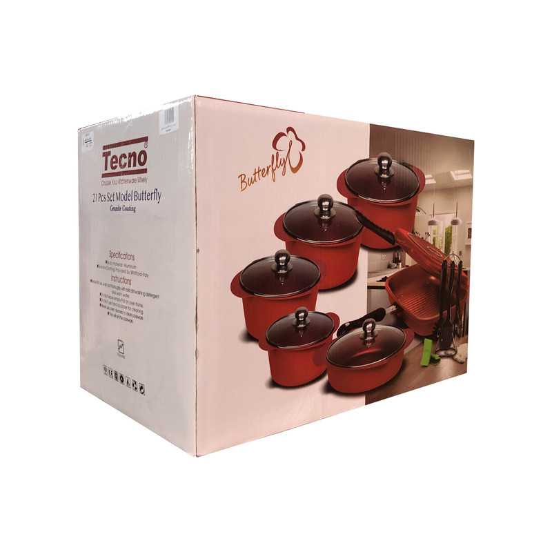 سرویس پخت و پز 21 پارچه تکنو مدل پروانه