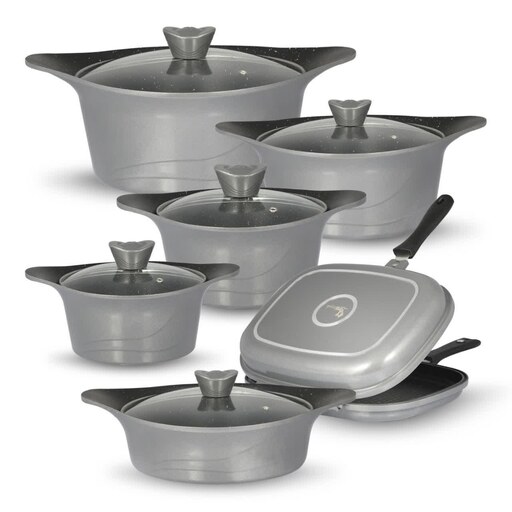 سرویس 12 پارچه چدن رویال مدل فلورا