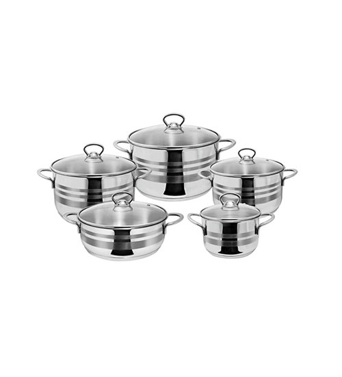 سرویس قابلمه 10 پارچه استیل الکتیو مدل 8011