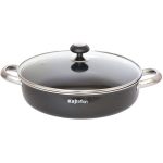 تابه گرانیت درب پیرکس کاج تفلون سایز 34