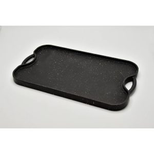 تابه گریل چدن مستطیل بزرگ بدون چوب و انبر یونیک