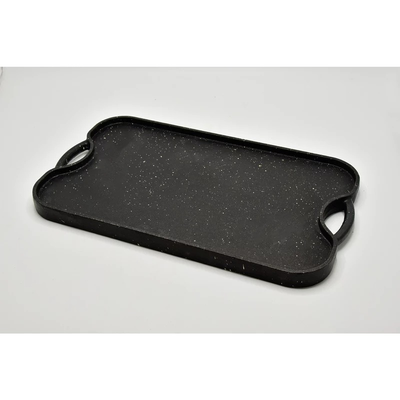 تابه گریل چدن مستطیل بزرگ بدون چوب و انبر یونیک