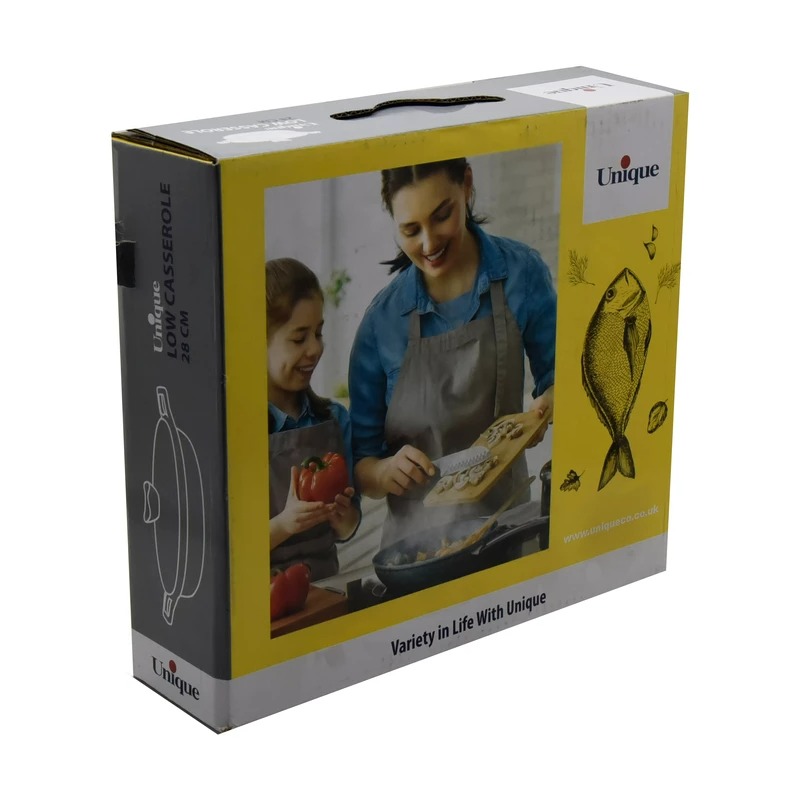 تابه دو دسته کف گرانیت یونیک سایز 28