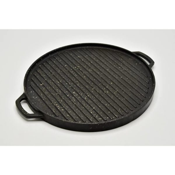 تابه گریل چدن گرد کوچک با چوب یونیک