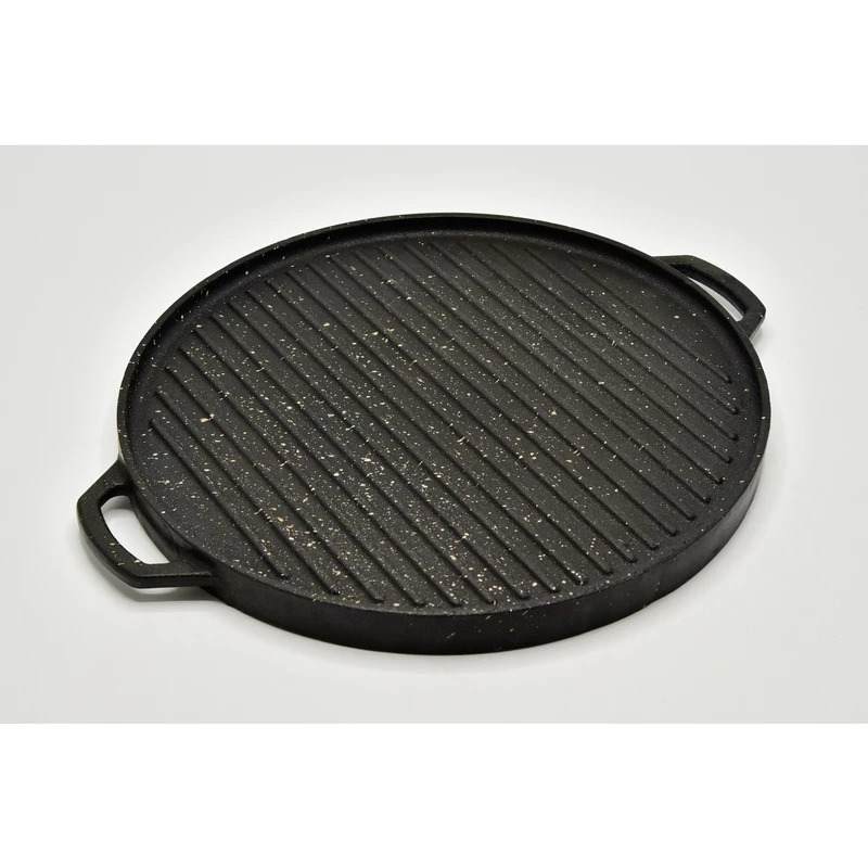 تابه گریل چدن گرد کوچک با چوب یونیک