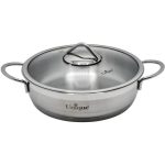 تابه درب دار دو دسته استیل یونیک سایز 24