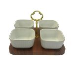 سرویس اردوخوری لیمون مدل مربع لارن چهار خانه