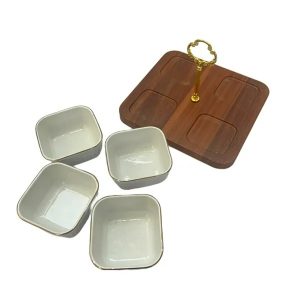 سرویس اردوخوری لیمون مدل مربع لارن چهار خانه