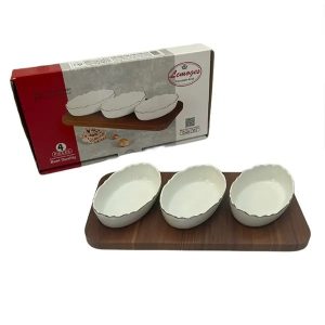 سرویس اردوخوری لیمون مدل بیضی لارن سه خانه