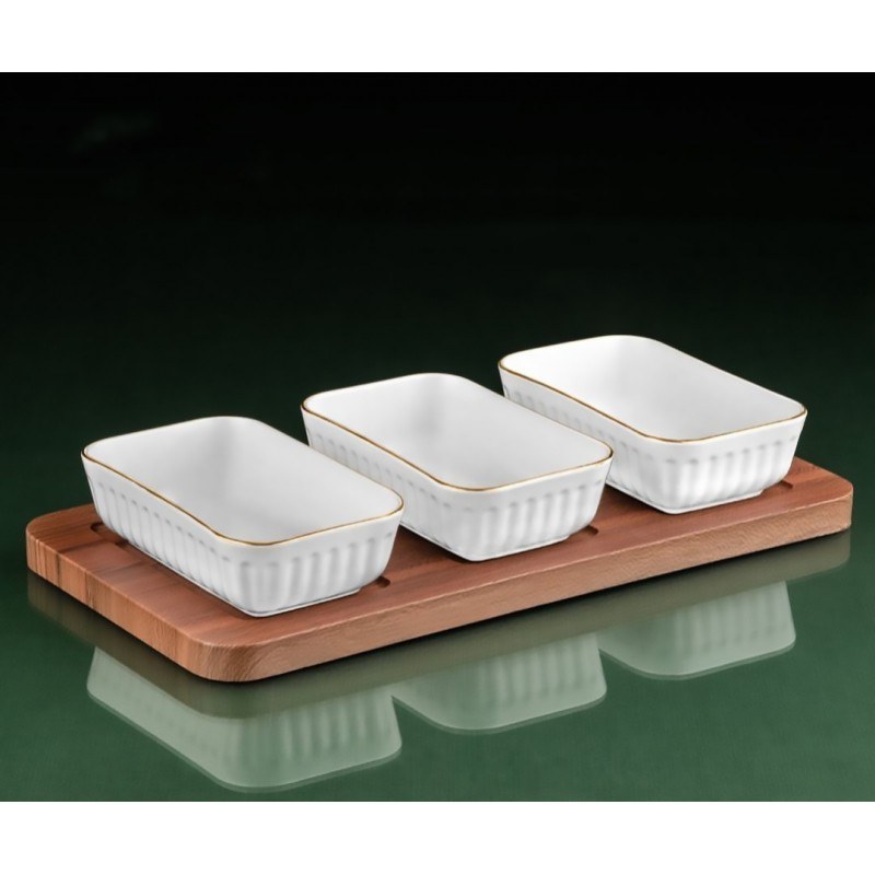 سرویس اردوخوری لیمون مدل مستطیل لارن سه خانه