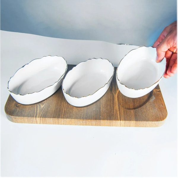 سرویس اردوخوری لیمون مدل بیضی کارمن سه خانه