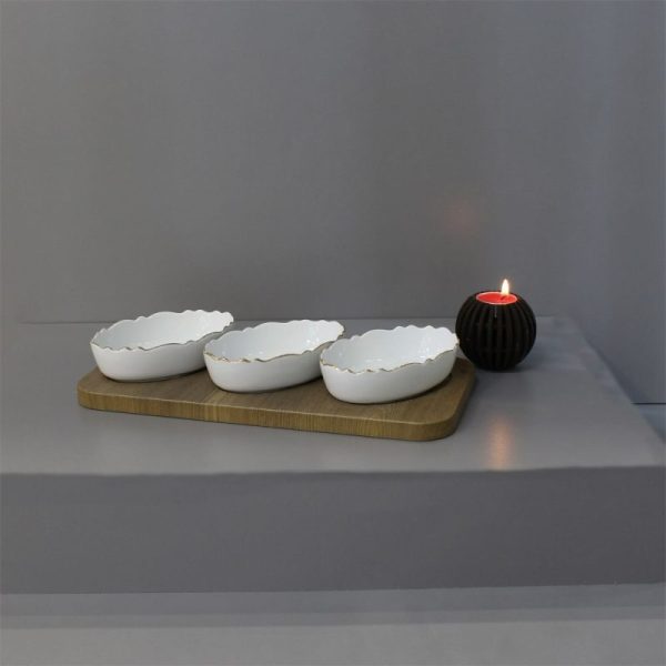 سرویس اردوخوری لیمون مدل بیضی موج سه خانه