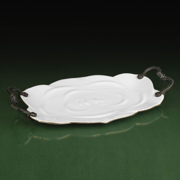 دیس بیضی بزرگ لیمون مدل رز