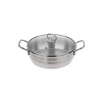 تاوه دودسته سایز 24 استیل دستی لوکس