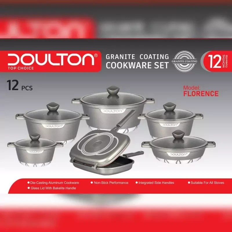 سرویس قابلمه چدن 12 پارچه دالتون مدل فلورانس B