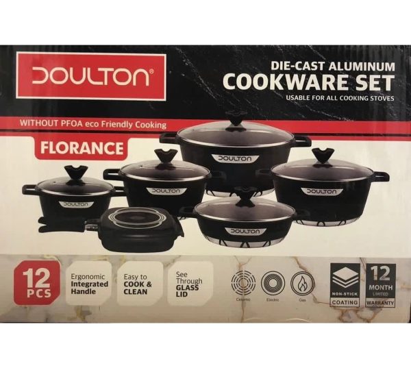 سرویس قابلمه چدن 12 پارچه دالتون مدل فلورانس