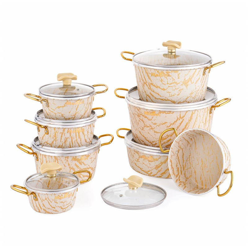 سرویس قابلمه 21 پارچه ماموت طرح سنگ