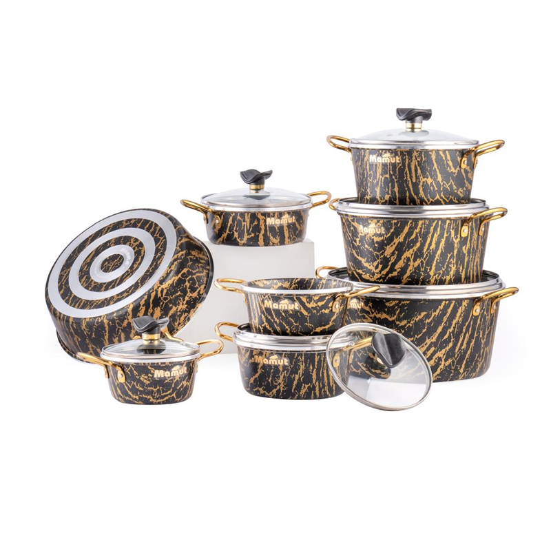 سرویس قابلمه 21 پارچه ماموت طرح سنگ