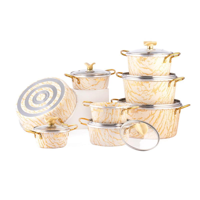 سرویس قابلمه 21 پارچه ماموت طرح سنگ