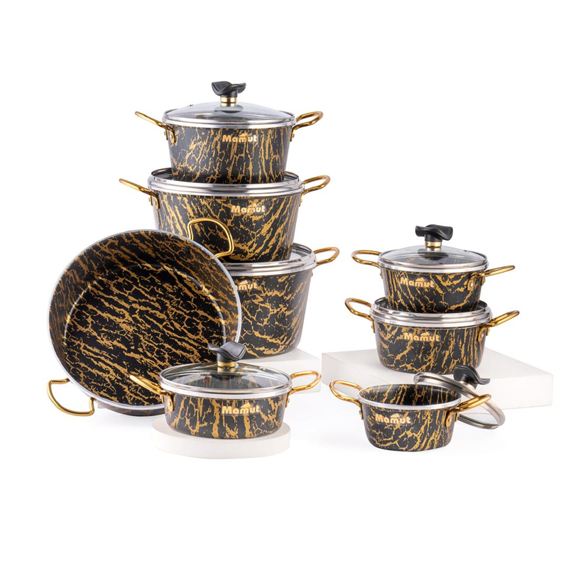 سرویس قابلمه 21 پارچه ماموت طرح سنگ