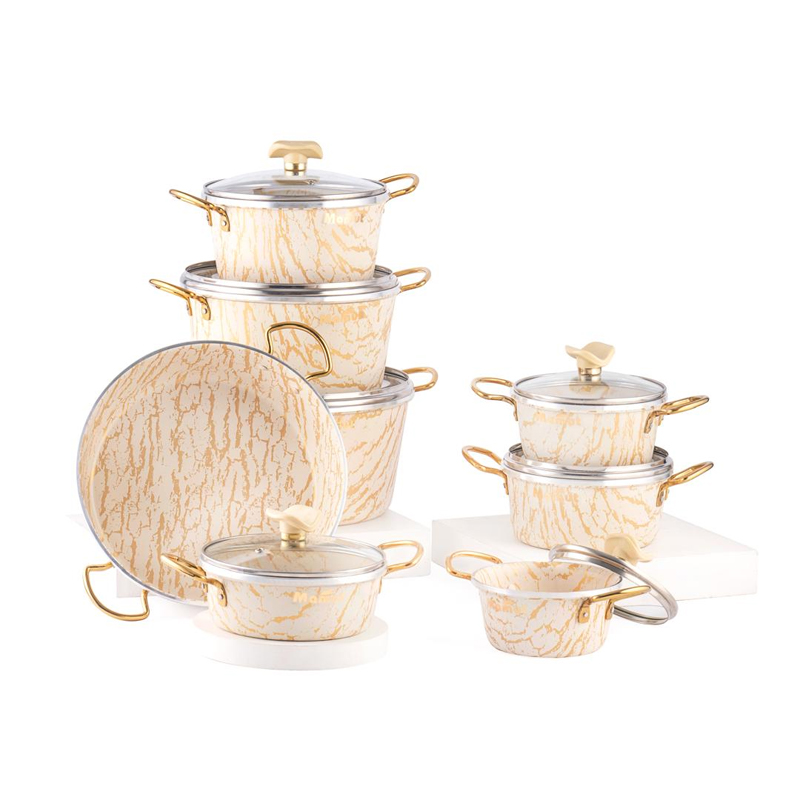 سرویس قابلمه 21 پارچه ماموت طرح سنگ