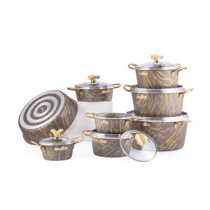 سرویس قابلمه 21 پارچه ماموت طرح سنگ