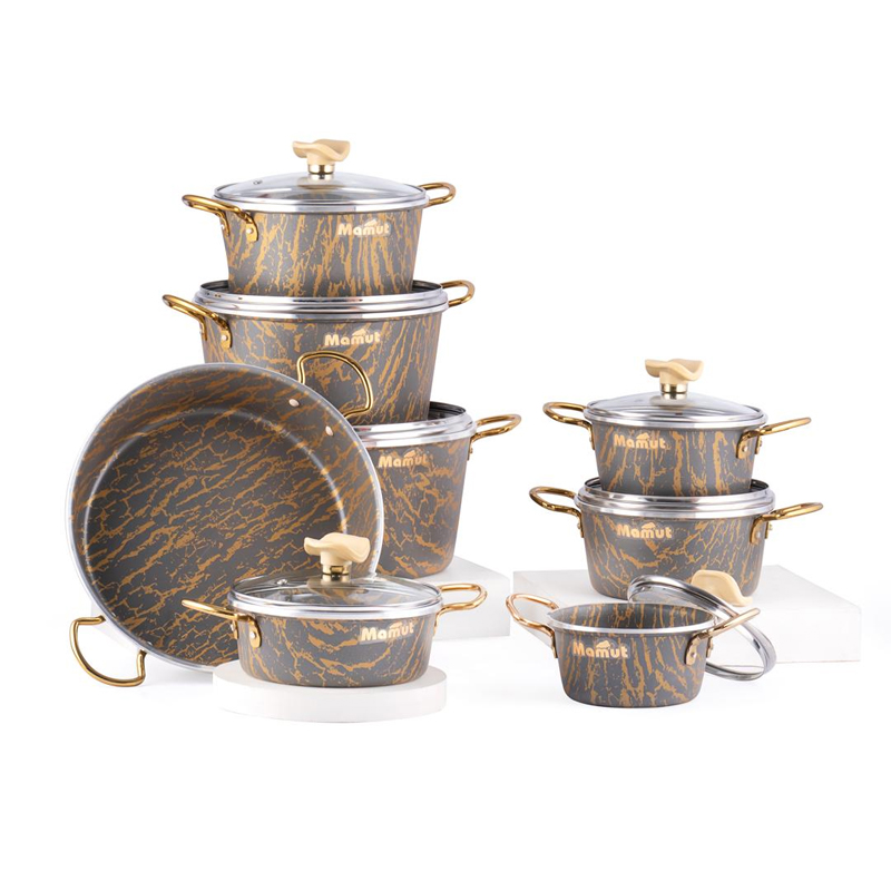 سرویس قابلمه 21 پارچه ماموت طرح سنگ