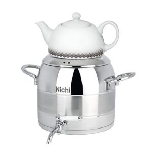 کتری و قوری استیل 6 لیتر تک خط برند نیچی