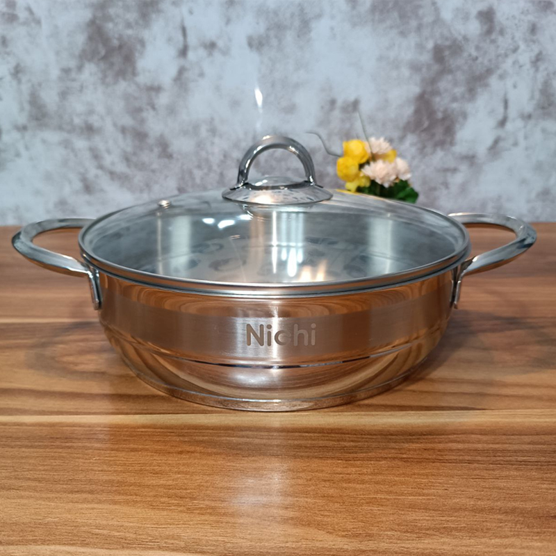 تابه استیل دو دسته سایز 28 نیچی