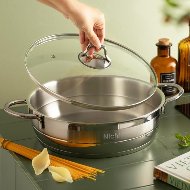 تابه استیل دو دسته سایز 26 نیچی