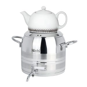 کتری و قوری استیل 7 لیتر دو خط برند نیچی