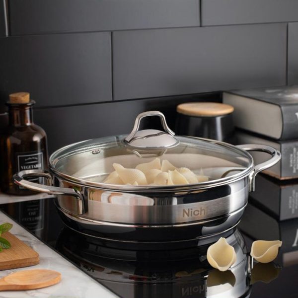 تابه استیل دو دسته سایز 22 نیچی