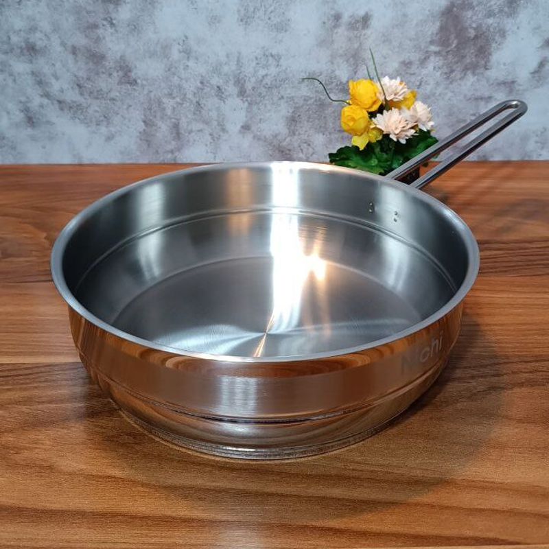 تابه استیل تک دسته سایز 18 نیچی