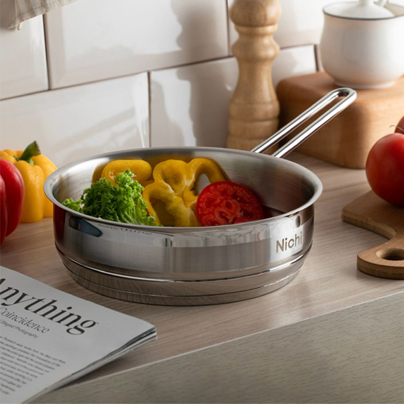 تابه استیل تک دسته سایز 20 نیچی