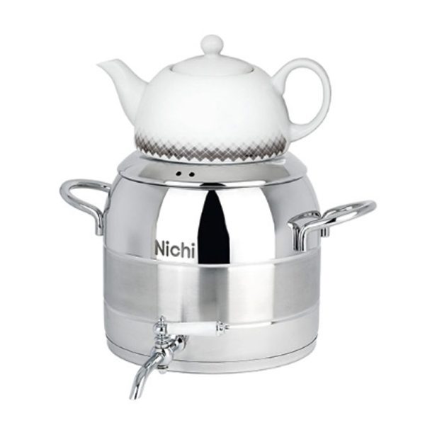 کتری و قوری استیل 5 لیتر تک خط برند نیچی