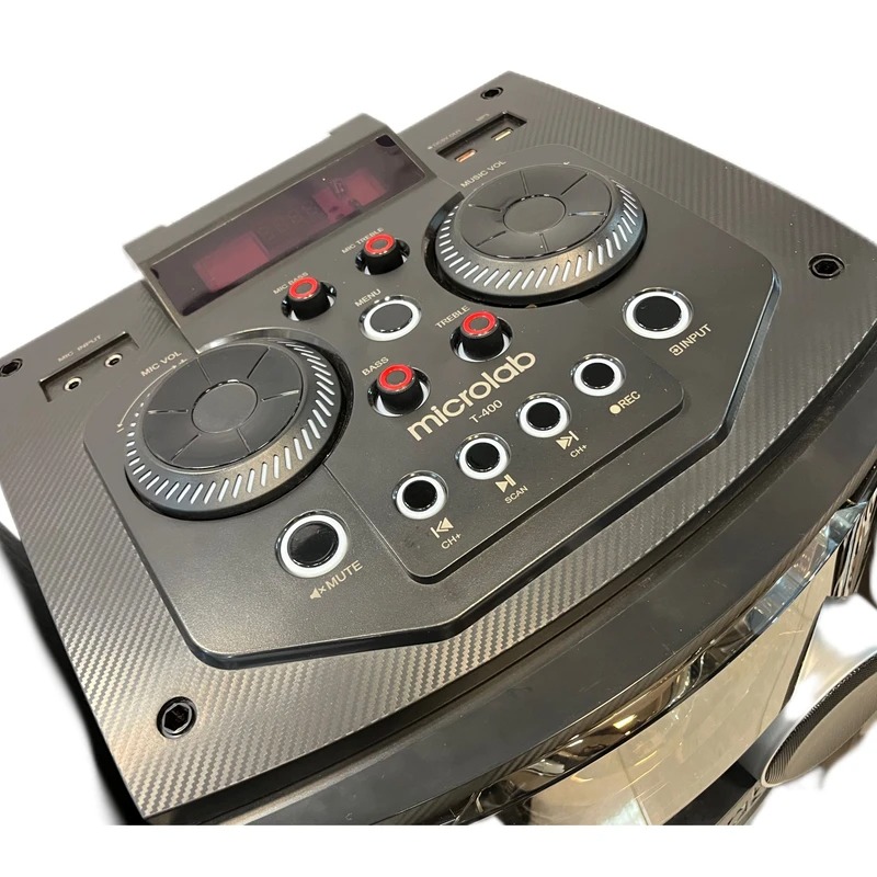 اسپیکر دوقلو میکرولب مدل DJ-T400 3D UFO Light