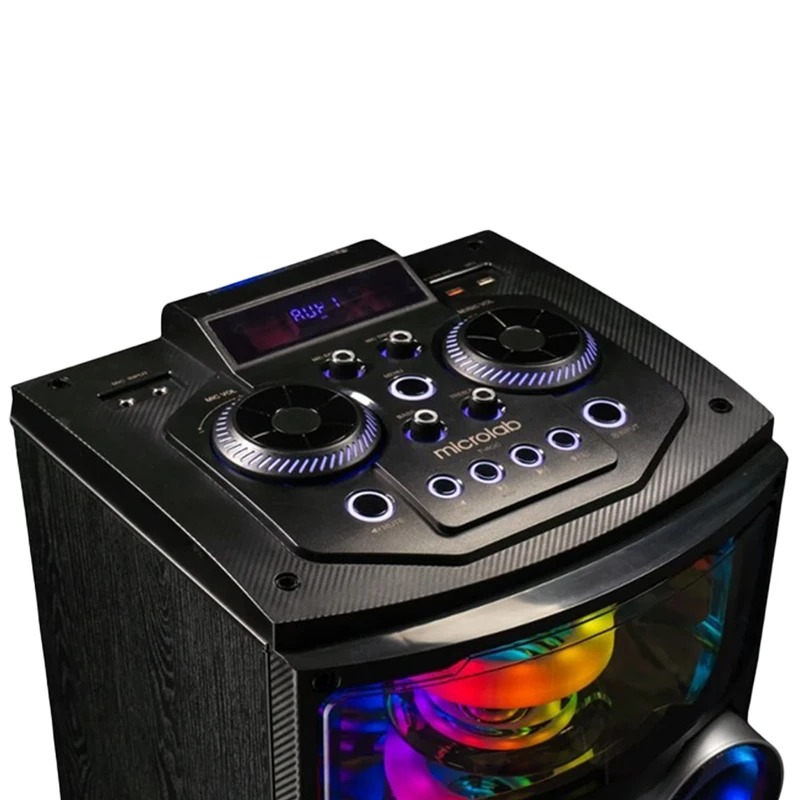اسپیکر دوقلو میکرولب مدل DJ-T400 3D UFO Light