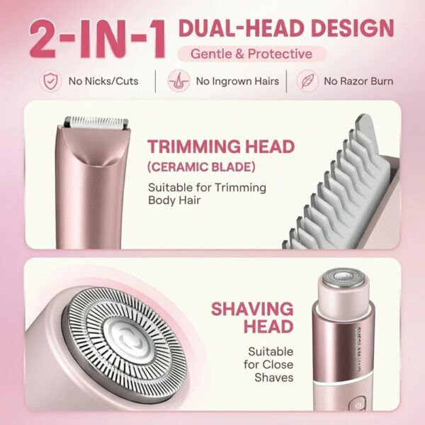 ماشین اصلاح موی صورت و بدن بانوان شیگلم مدل Smooth Moves Dual-Head 1 ماشین اصلاح موی صورت و بدن بانوان شیگلم مدل Smooth Moves Dual-Head