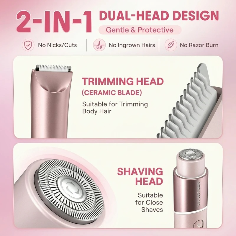 ماشین اصلاح موی صورت و بدن بانوان شیگلم مدل Smooth Moves Dual-Head